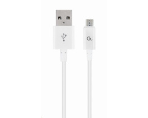 GEMBIRD Kabel USB 2.0 AM na MicroUSB kabel (AM/BM), 1m, bílý