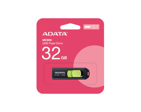 ADATA Flash Disk 32GB UC300, USB-C 3.2, černo-zelená