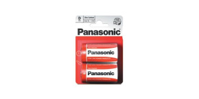 PANASONIC Zinkouhlíkové baterie Red Zinc R20RZ/2BP EU D 1,5V (Blistr 2ks)