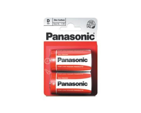 PANASONIC Zinkouhlíkové baterie Red Zinc R20RZ/2BP EU D 1,5V (Blistr 2ks)