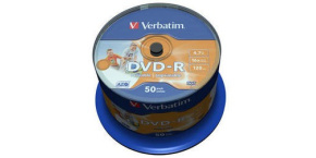 VERBATIM DVD-R(50-Pack)Spindle/Inkjet Printable Wide/16x/4.7GB