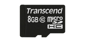 TRANSCEND MicroSDHC karta 8GB Class 10 8GB, bez adaptéru