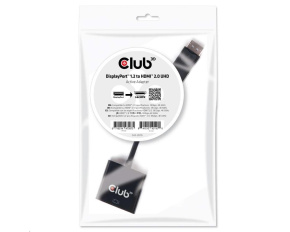 Club3D Adaptér aktivní DisplayPort 1.2 na HDMI 2.0 4K60Hz UHD, 20cm