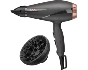 BaByliss 6709DE fén, 2100 W, 2 rychlosti, 3 teploty, studený vzduch, ionizátor, difuzér, černý