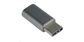 PREMIUMCORD Adaptér USB 3.1 C/male - USB 2.0 Micro-B/female, kovově šedý