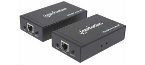 Manhattan HDMI rozdělovač, Extends 1080p Signal up to 120m with a Network Switch and Single Ethernet Cable, černá