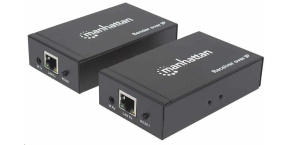 Manhattan HDMI rozdělovač, Extends 1080p Signal up to 120m with a Network Switch and Single Ethernet Cable, černá