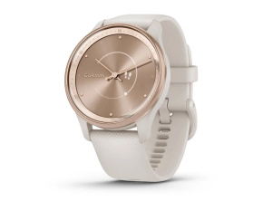 Garmin vívomove® Trend, Nerezová luneta Peach Gold, pouzdro Ivory, silikonový řemínek