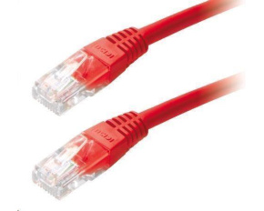 XtendLan patch kabel Cat5E, UTP - 1m, červený (prodej po 10 ks)