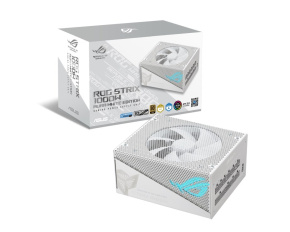 ASUS zdroj 1000W ROG STRIX GOLD AURA WHITE, 120mm,  80+ Gold, ARGB, Bílá