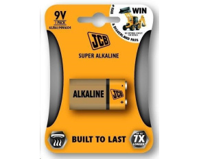 JCB SUPER alkalická baterie 6LR61/9V, blistr 1 ks