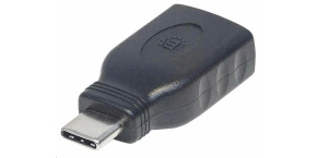 Manhattan USB adaptér, USB 3.1 Gen 1, USB-C Male na USB-A Female, 5 Gbps, černá