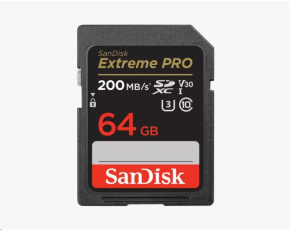 SanDisk SDXC karta 64GB Extreme PRO (200 MB/s Class 10, UHS-I U3 V30)