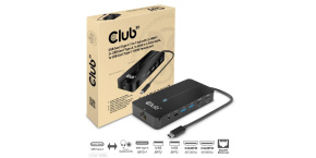 Club3D hub USB-C, 7-in-1 hub s 2x HDMI, 2x USB Gen1 Type-A, 1x RJ45, 1x 3.5mm audio, 1x USB Gen1 Type-C, 100W PD