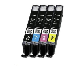 Canon CARTRIDGE CLI-551 multi pack pro Pixma iP, Pixma iX, Pixma MG a Pixma MX 6850, 725x, 925, 8750 (300 str.)