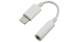 PREMIUMCORD Apple Lightning audio redukční kabel na 3.5 mm stereo jack/female, bílý