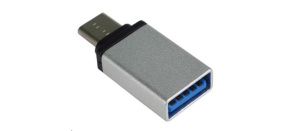 PREMIUMCORD Adaptér USB 3.1 C/male - USB 3.0 A/female, stříbrný, OTG