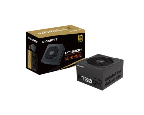 GIGABYTE zdroj P750GM, 750W, 80plus gold, modular, 120 mm fan