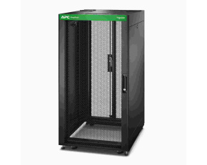 APC Easy Rack 600mm/24U/800mm, with Roof, Side panel,castors,feet and 4 Brackets, No Bottom, black