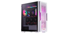 ADATA XPG case STARKER AIR Mid-Tower, bez zdroje, 1x 120mm + 1x 120mm ARGB, Bílá