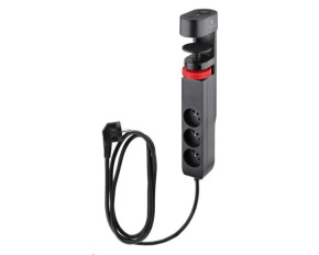 Viking síťová prodlužovací zásuvka R33S, 3x AC 230V, 1x USB-A, 2x USB-C, délka 1,4 m