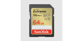 SanDisk SDXC karta 64GB Extreme (170 MB/s Class 10, UHS-I U3 V30)