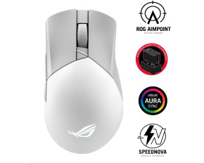 ASUS myš ROG GLADIUS III Wireless Aimpoint White (P711), RGB, Bluetooth, bílá