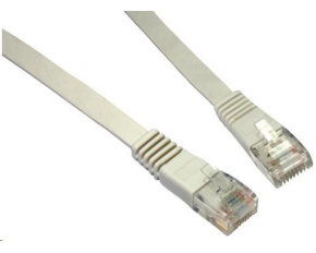 Solarix Patch kabel plochý CAT5E UTP LSOH 3m šedý non-snag-proof C5E-111GY-3MB