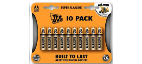 JCB SUPER alkalická baterie LR06, blistr 10 ks