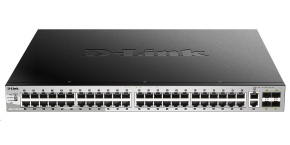 D-Link DGS-3130-54PS/SI L3 Stackable Managed Gigabit PoE Switch, 48x PoE gigabit, 2x 10GBASE-T, 4x SFP+, 370W PoE