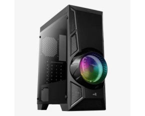 AEROCOOL skříň AeroEngine RGB, Mid tower, 1x USB 3.0, 2x USB 2.0, 2x audio, bez zdroje