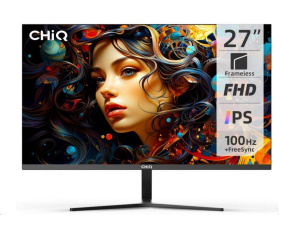 CHiQ 27" UltraSlim monitor 27F650R FHD, 100 Hz, Frameless, repro, černý