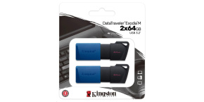 Kingston 64GB USB3.2 Gen 1 DataTraveler Exodia M (Black + Blue) - 2 kusy