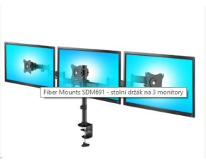 Fiber Mounts SDM691 - stolní držák na 3 monitory