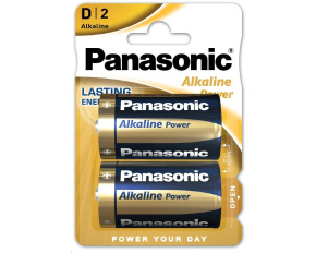 PANASONIC Alkalické baterie Alkaline Power LR20APB/2BP D 1,5V (Blistr 2ks)