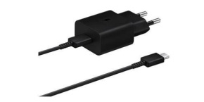 Samsung cestovní nabíječka EP-T1510XBE, PD, 15W, kabel USB-C, černá