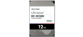 Western Digital Ultrastar® HDD 12TB (HUH721212ALE600) DC HC520 3.5in 26.1MM 256MB 7200RPM SATA 512E ISE P3