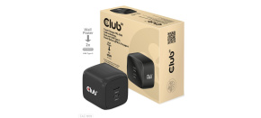 Club3D cestovní nabíječka PPS 45W GAN technologie, Dual port USB Type-C, Power Delivery(PD) 3.0 Support