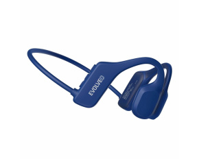 EVOLVEO BoneSwim Lite MP3 8GB, bezdrátová sluchátka na lícní kosti, modré