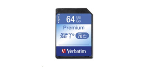 VERBATIM SDXC karta 64GB Class 10, UHS-1 (R:70/W:10 MB/s)