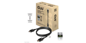 Club3D Adaptér HDMI 2.1 Ultra Rychlý HDMI™ Certifikovaný 4K120Hz, 8K60Hz, 48Gbps (M/M 1.5 m/4.92 ft), 28 AWG