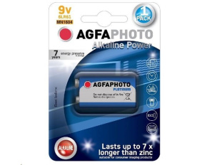 AgfaPhoto Power alkalická baterie 9V, blistr 1ks