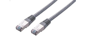 C-TECH kabel patchcord Cat5e, FTP, šedý, 15m