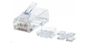 Intellinet konektor RJ45, Cat6, UTP, 50µ, drát, 80 ks v nádobě