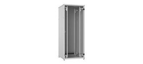 Solarix Rozvaděč LC-50 33U, 800x800 RAL 7035, skleněné dveře, 1-bodový zámek