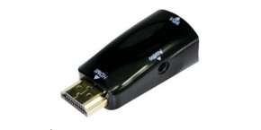 GEMBIRD Redukce HDMI - VGA+Audio (M/F, černá)