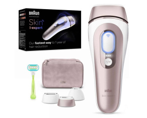 Braun Skin i·expert PL7253 IPL epilátor, 2 režimy, nástavce, UV filtr, obličej, intimní partie, tělo