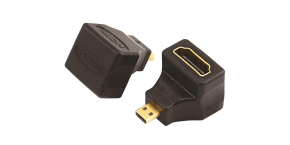 PremiumCord adaptér Micro HDMI Male na HDMI Female zahnutý do pravého úhlu 90°