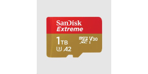 SanDisk micro SDXC karta 1TB Extreme (190 MB/s Class 10, UHS-I U3 V30) + adaptér