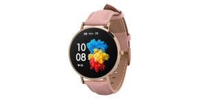 Garett Smartwatch Verona zlatá, růžový řemínek